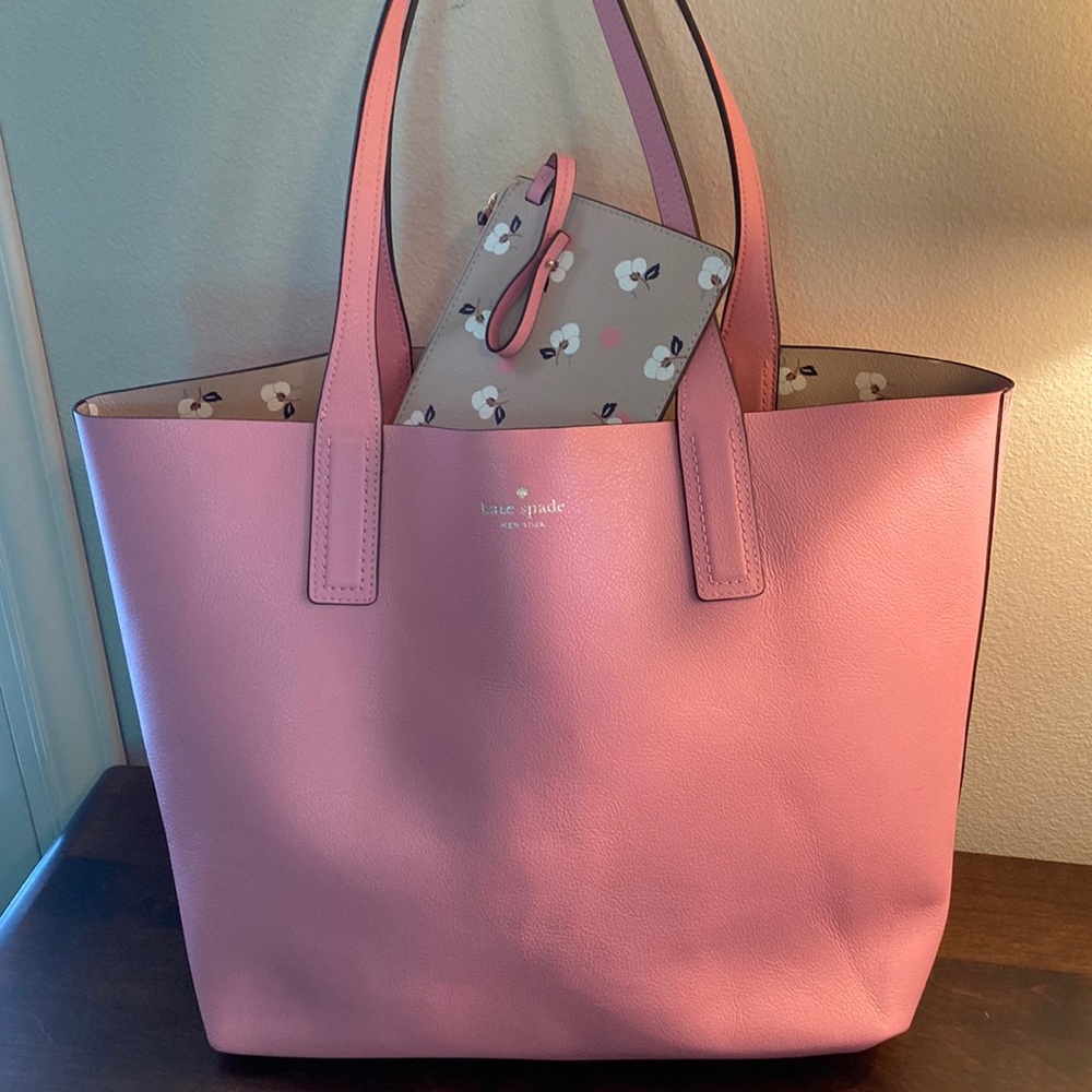 Kate Spade Pink Tote with Floral Interior